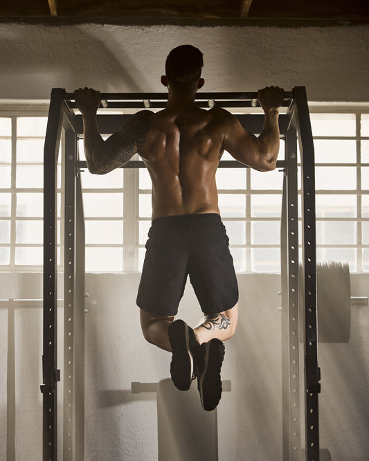 Man doing a pull up