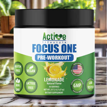 FocusOne Lemonade - Energizing Workout & Focus Booster