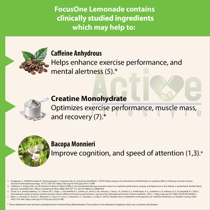 FocusOne Lemonade - Energizing Workout & Focus Booster