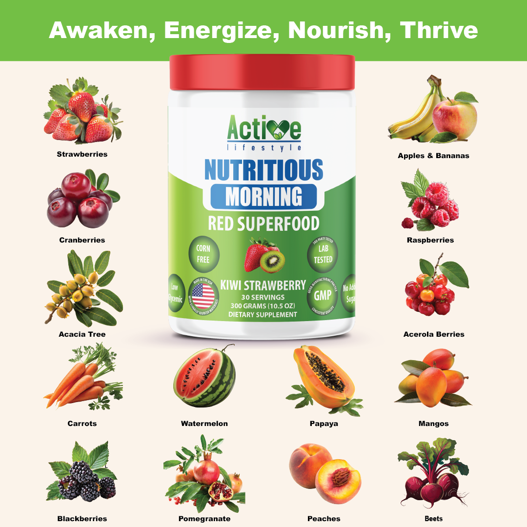 Nutritious Morning Kiwi Strawberry - Red Superfood