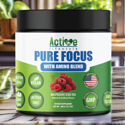 Pure Focus Raspberry Iced Tea - Energy Drink Mix