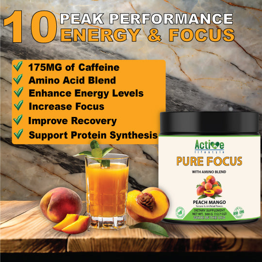 Pure Focus Peach Mango - Energy Drink Mix