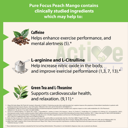 Pure Focus Peach Mango - Energy Drink Mix