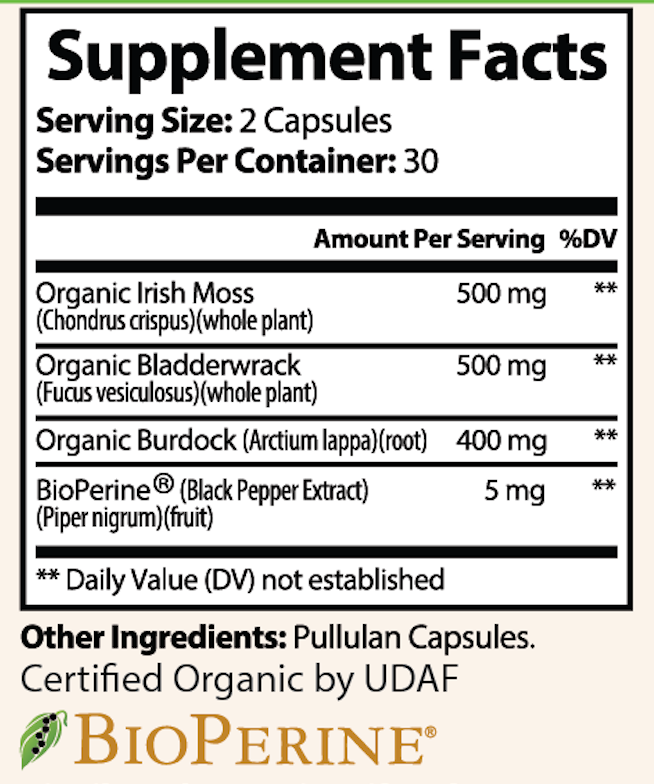 Organic Sea Moss Supplement: Natural Immune & Energy Boost