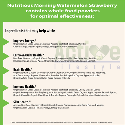 Nutritious Morning Strawberry Watermelon - Green Superfood